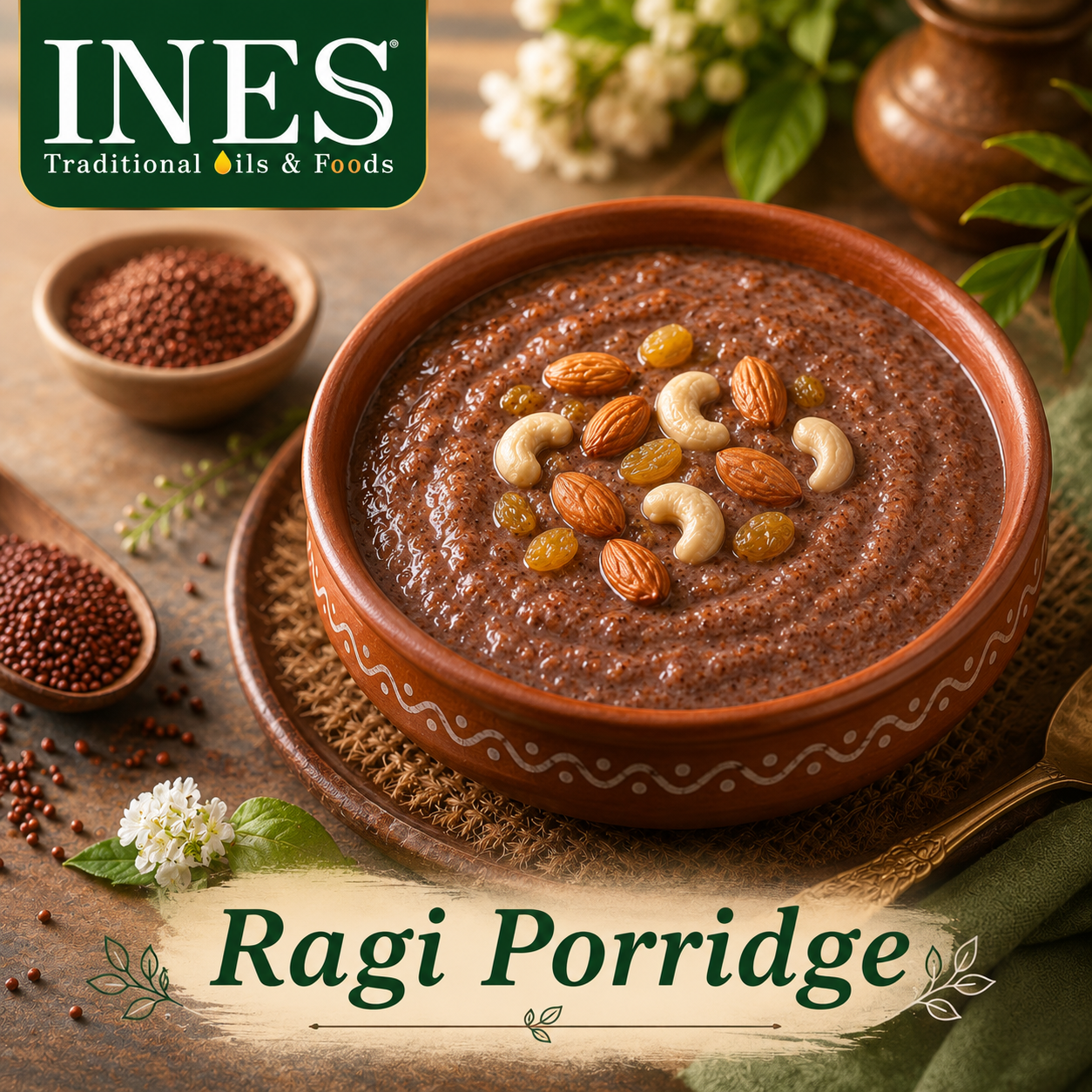 INES Ragi Flour – Nutritious & Natural Finger Millet Flour - Image 2