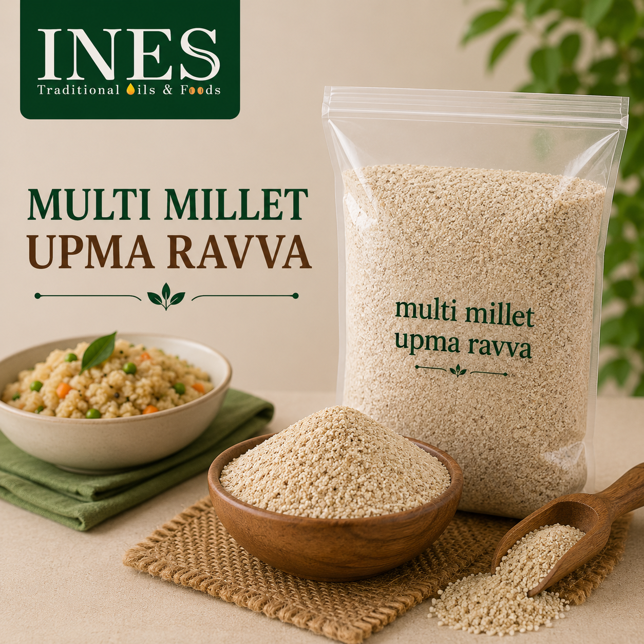 INES Multi Millet Upma Ravva – Wholesome & Nutritious