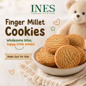 INES Finger Millet Cookies (Ragi) – Nutritious & Crunchy Millet Cookies