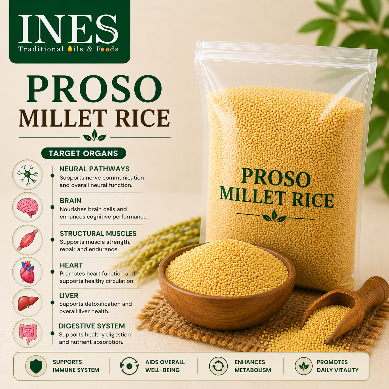 INES Proso Millet Rice – Unpolished, Wholesome & Nutritious - Image 2